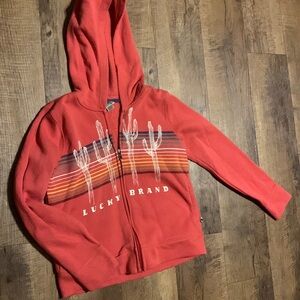 Girls lucky brand jacket/zip up hoodie size medium.  Excellent condition